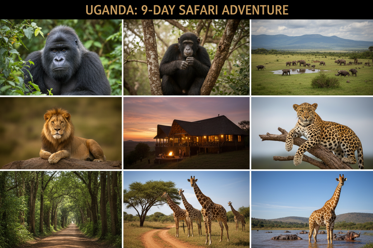 Uganda safari with gorillas, chimpanzees and wildlife in national parks