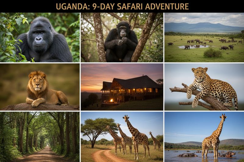 Uganda safari with gorillas, chimpanzees and wildlife in national parks