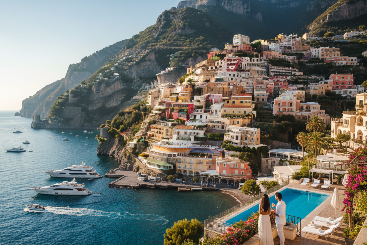 Luxury Amalfi Coast Italy holiday with cliffside villages