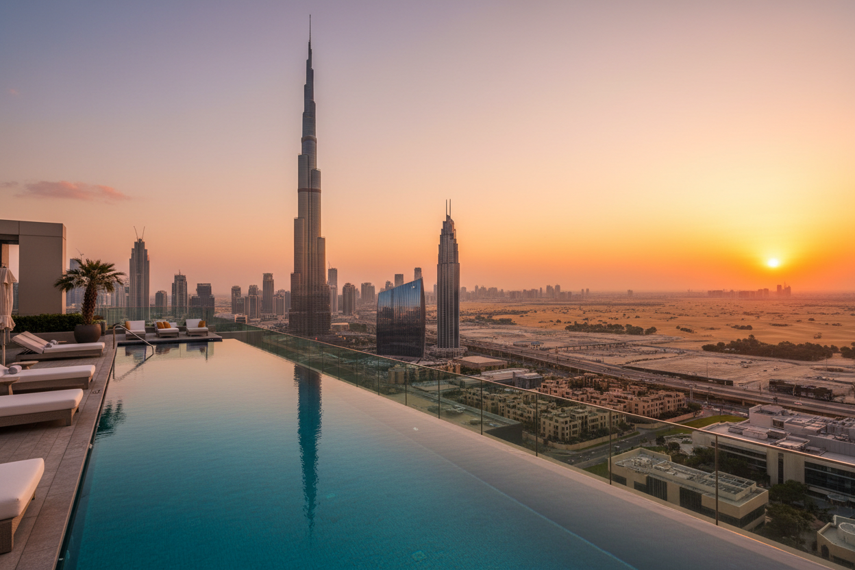 Luxury Dubai holiday Burj Khalifa skyline