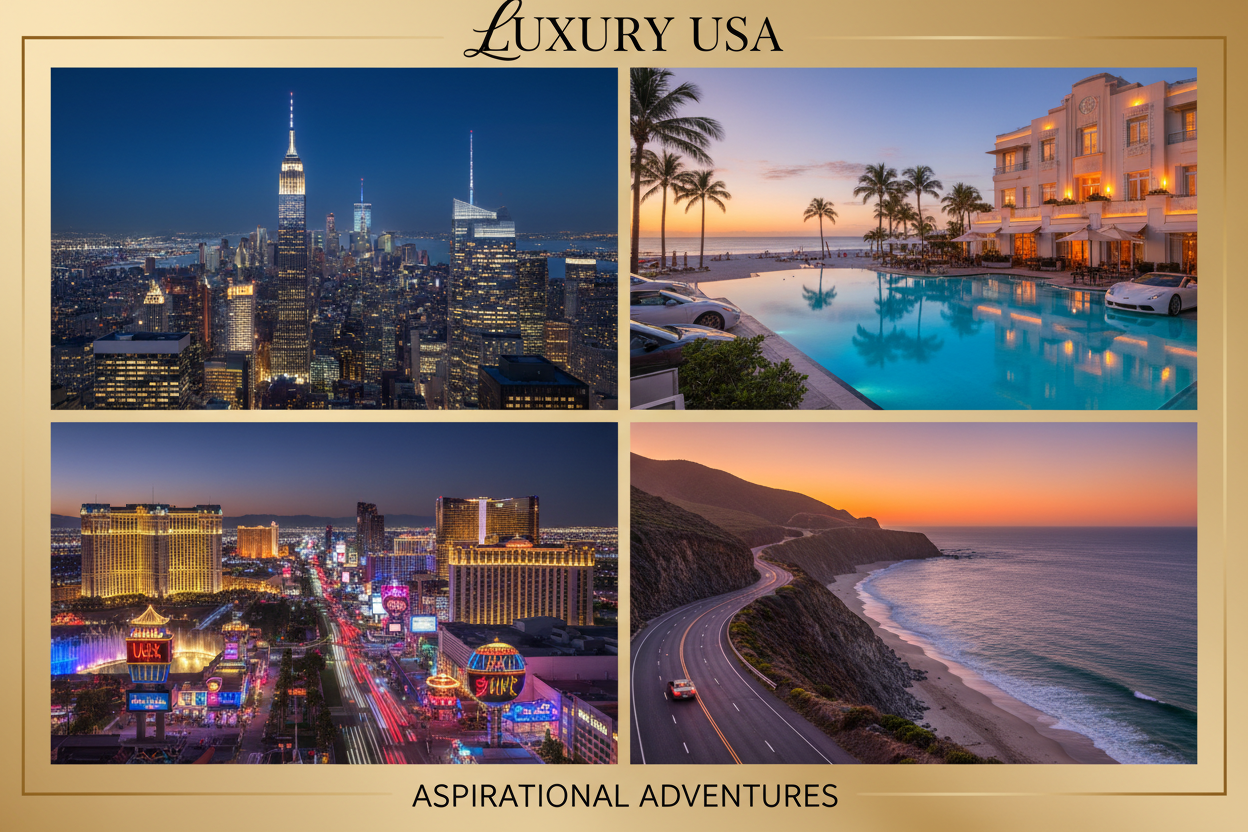 Luxury USA holiday New York Miami Las Vegas California